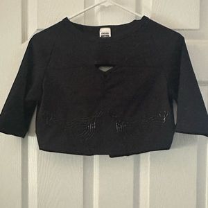 Gymshark black SLv Crop Top